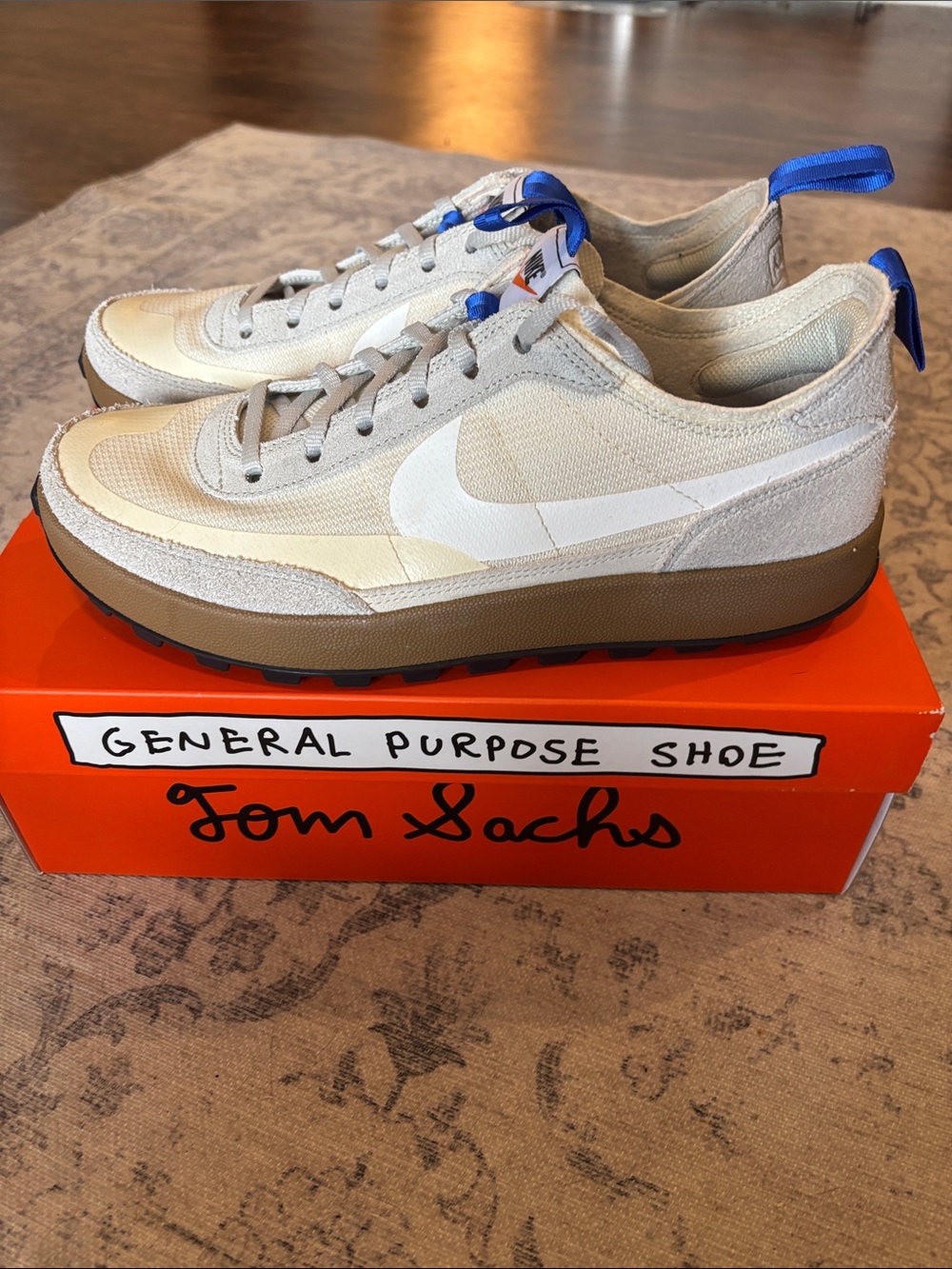 Nike Tom Sachs Men’s General Purpose Shoe - size 10 - light cream/white bone